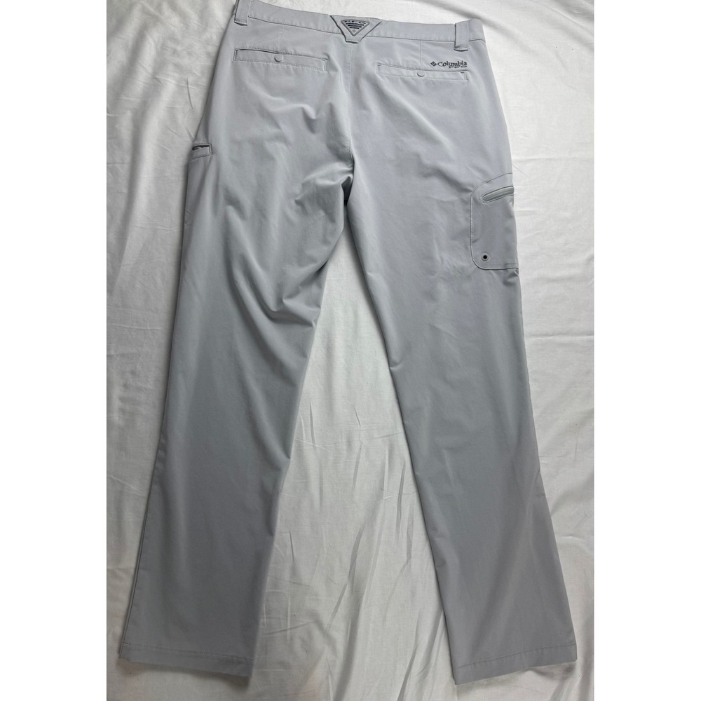 Columbia PFG Men's Gray Water Repellent Outdoor Cargo Pants Size 34x32 fishing - Picture 14 of 16